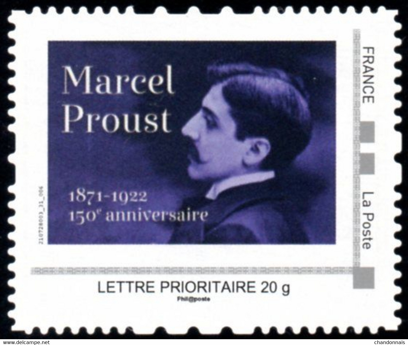 (L188) Marcel Proust 3 Valeurs Différentes Et Personnalisées, émises En 2021 (Illiers-Combray, Paris) Voir Détails - Autres & Non Classés