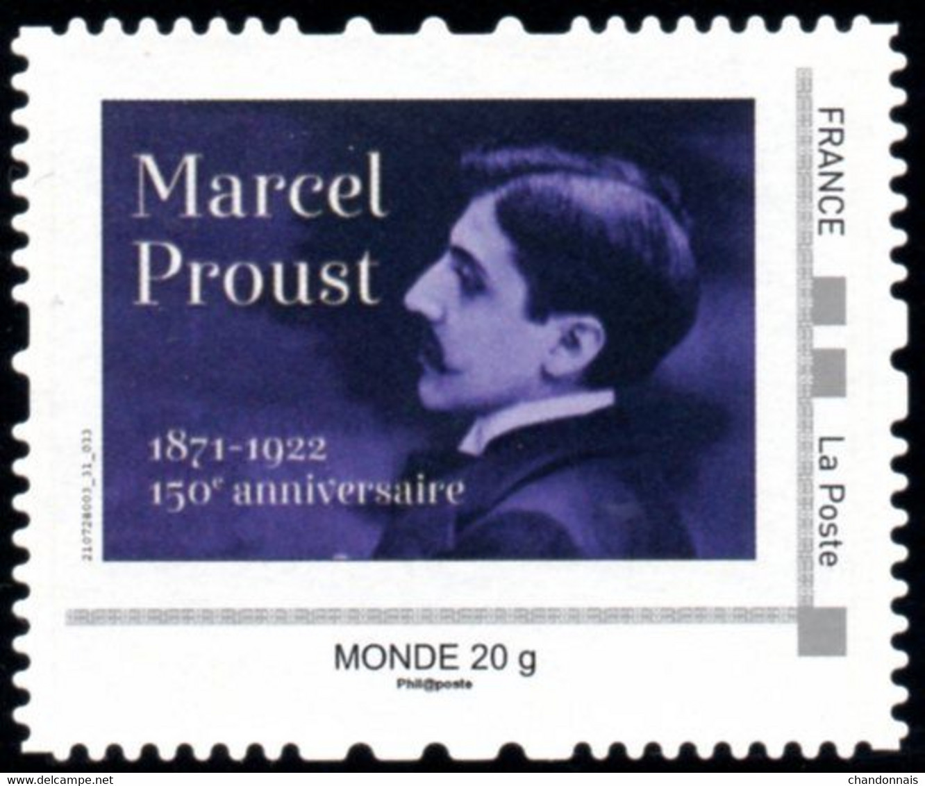 (L188) Marcel Proust 3 Valeurs Différentes Et Personnalisées, émises En 2021 (Illiers-Combray, Paris) Voir Détails - Autres & Non Classés