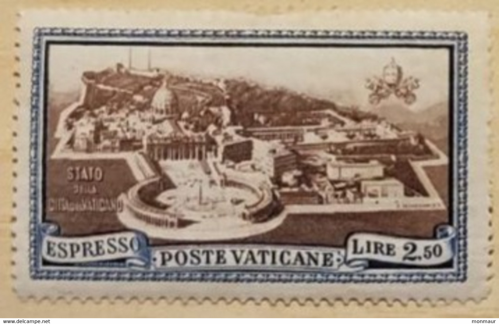 VATICANO 1933 ESPRESSO LIRE 2,50 - Urgente