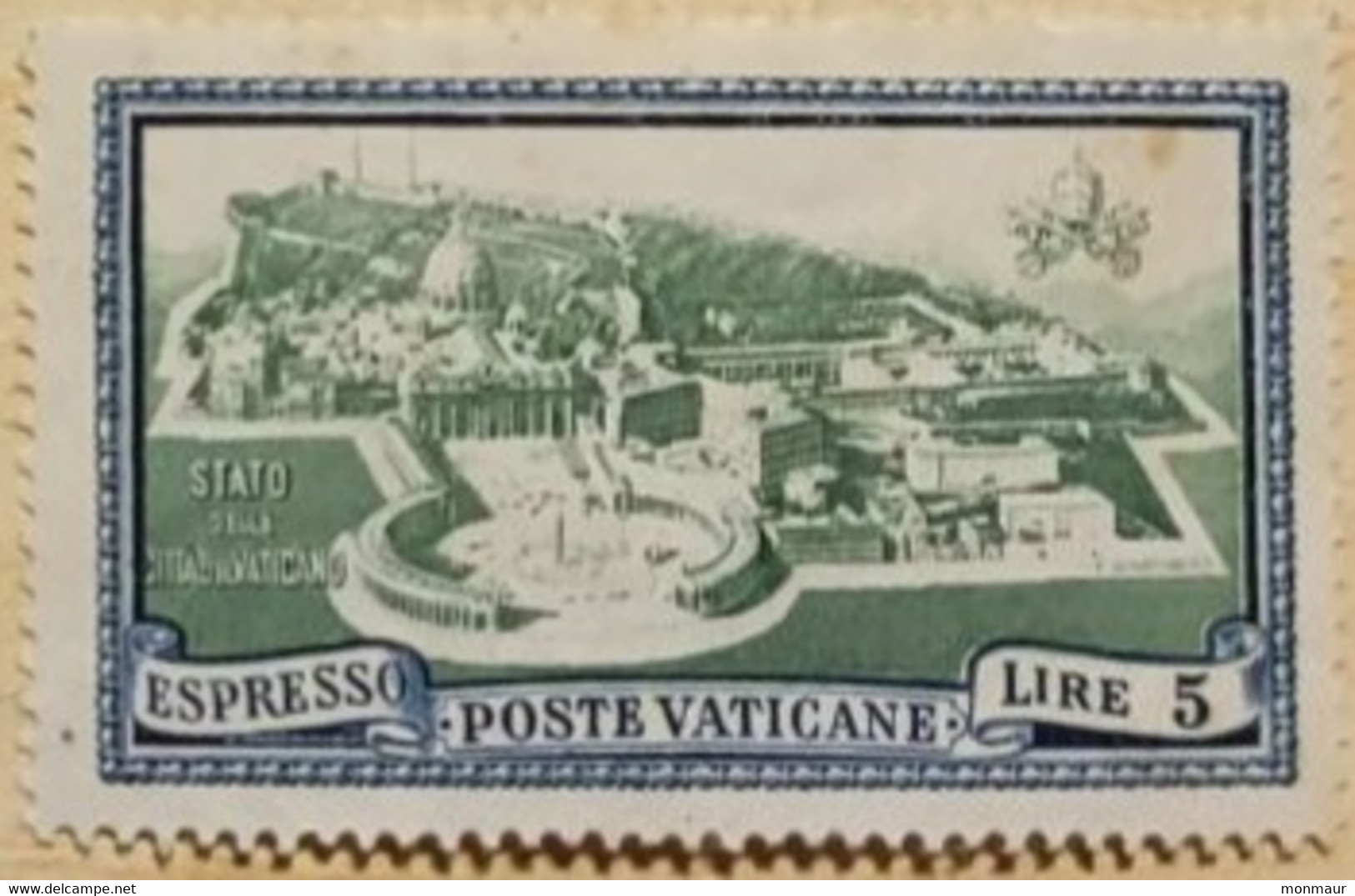 VATICANO 1933 ESPRESSO LIRE 5 - Exprès
