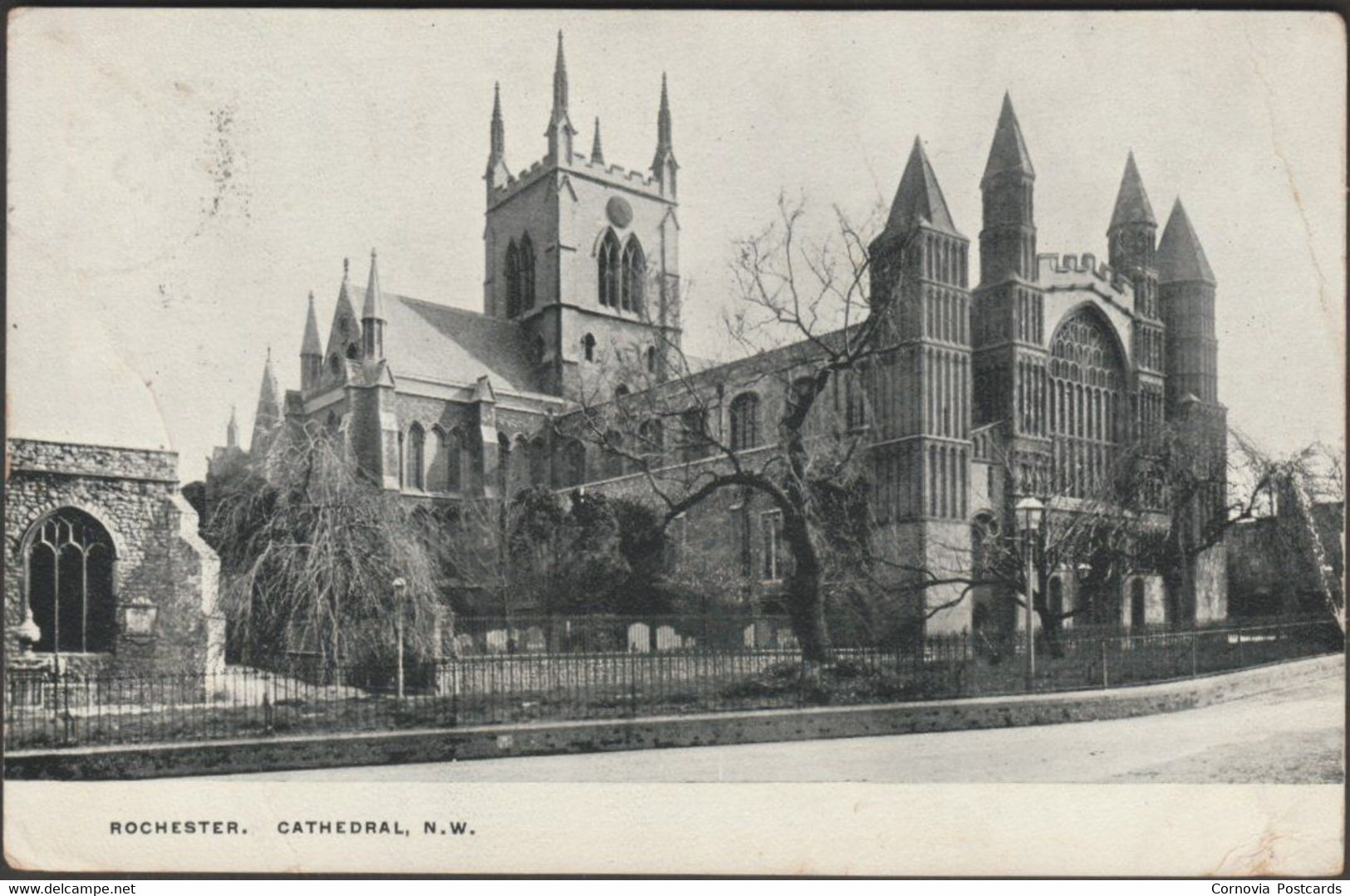 North West, Rochester Cathedral, Kent, 1907 - Photochrom Postcard - Rochester