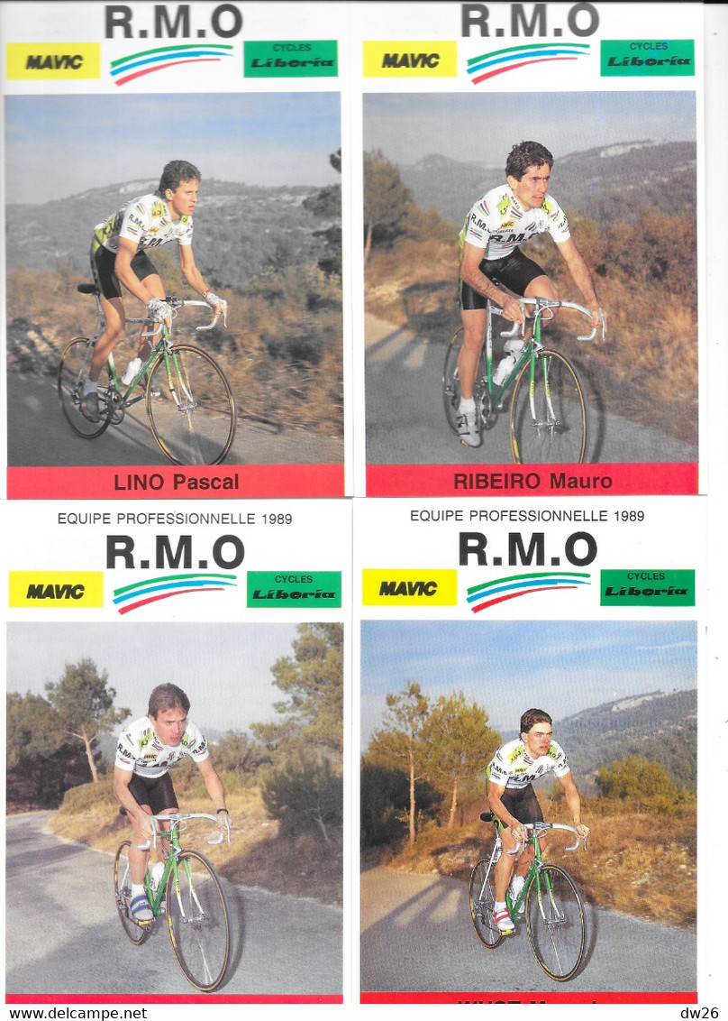Fiches Cyclisme Avec Palmares - 1989 Equipe Cycliste Professionnelle R.M.O. (Travail Temporaire) 18 Coureurs + Staff - Cycling