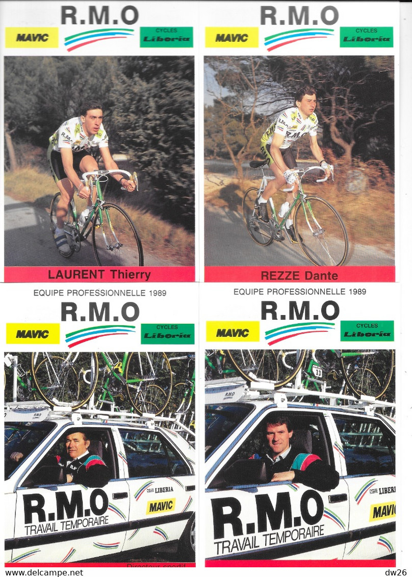 Fiches Cyclisme Avec Palmares - 1989 Equipe Cycliste Professionnelle R.M.O. (Travail Temporaire) 18 Coureurs + Staff - Radsport