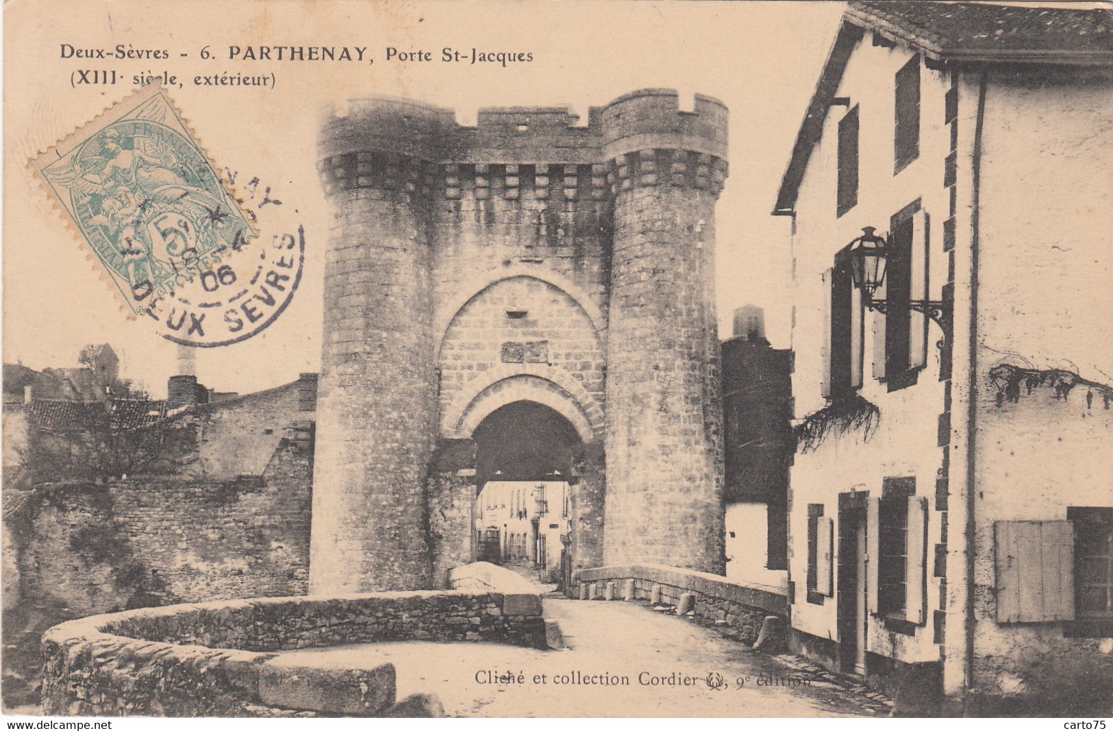 Parthenay 79 - Porte Saint-Jacques (XIIIème Siècle) - 1906 - Parthenay