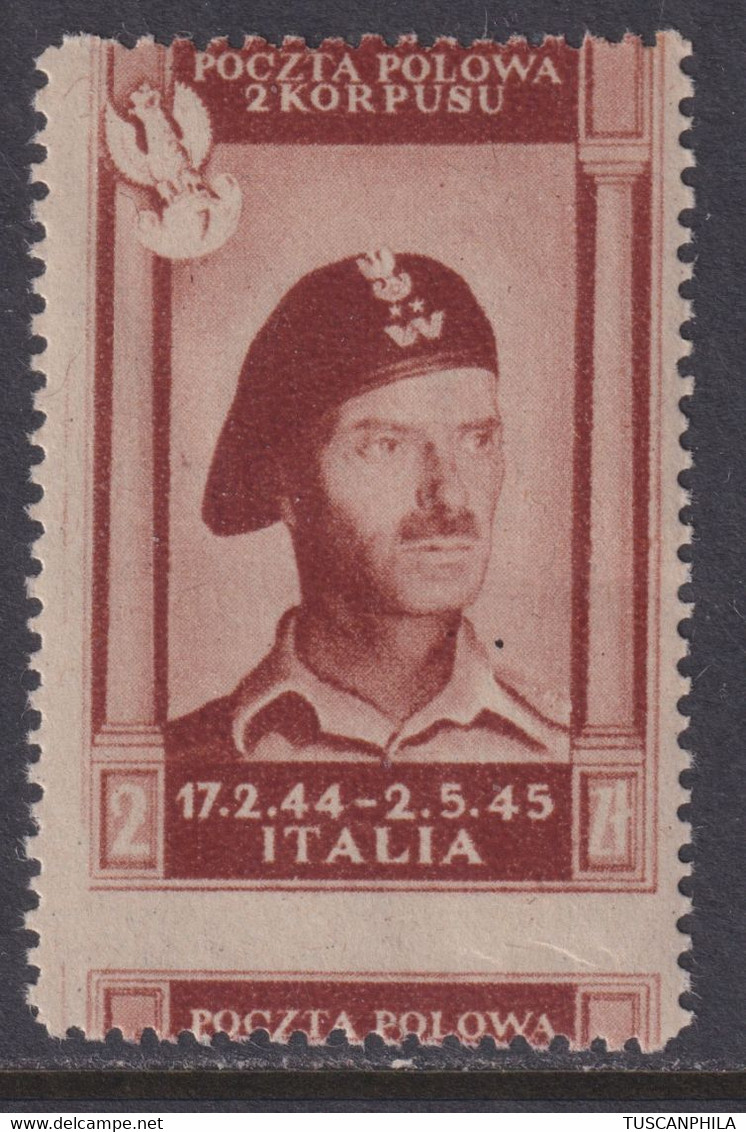 Corpo Polacco Vittorie Polacche 1946 2 Z. Sass. 4eb MNH** Cv. 140 - 1946-47 Período Del Corpo Polacco