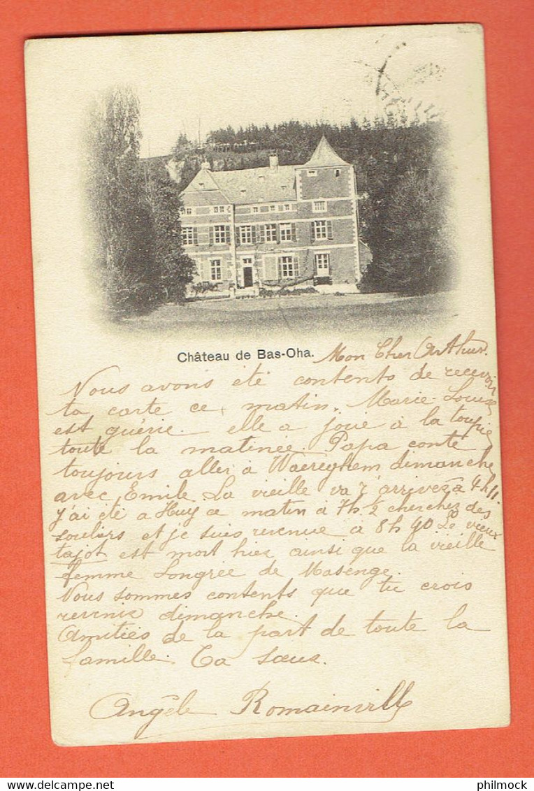 JF - Château De Bas-Oha 1905 - Obl Bas-Oha Sur 56 Vers Flémalle Grande - Huy