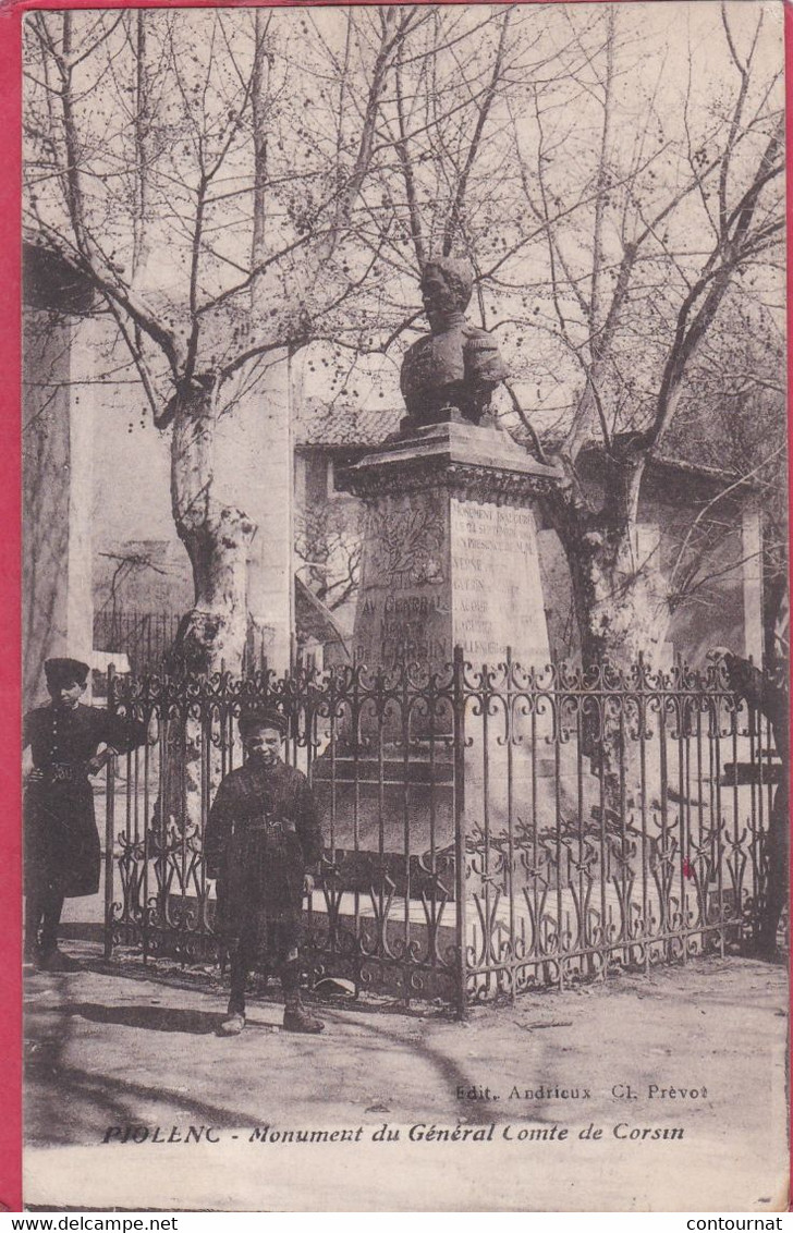 CPA 84 PIOLENC  Monument Du Général  Comte De Corsin - Piolenc