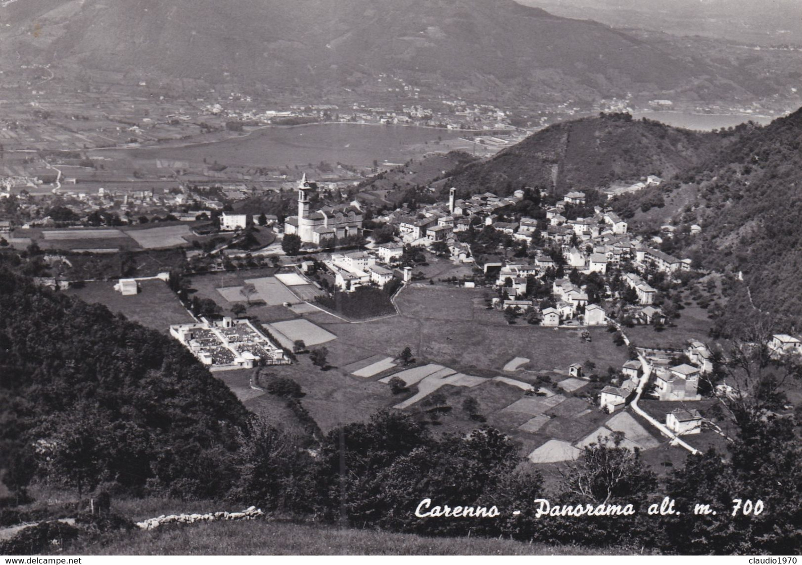 CARENNO (LECCO) - CARTOLINA - PANORAMA  ALT. M. 700 - VIAGGIATA PER MILANO - Lecco