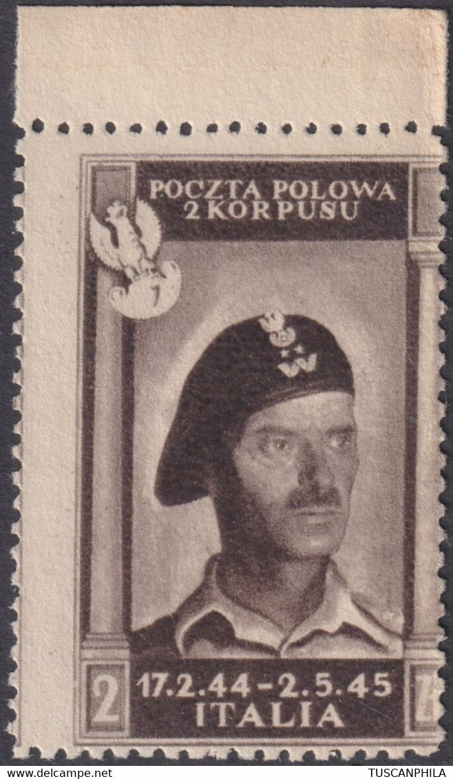 Corpo Polacco Vittorie Polacche 1946 2 Z. Sass. 16b MNH** - 1946-47 Corpo Polacco Periode