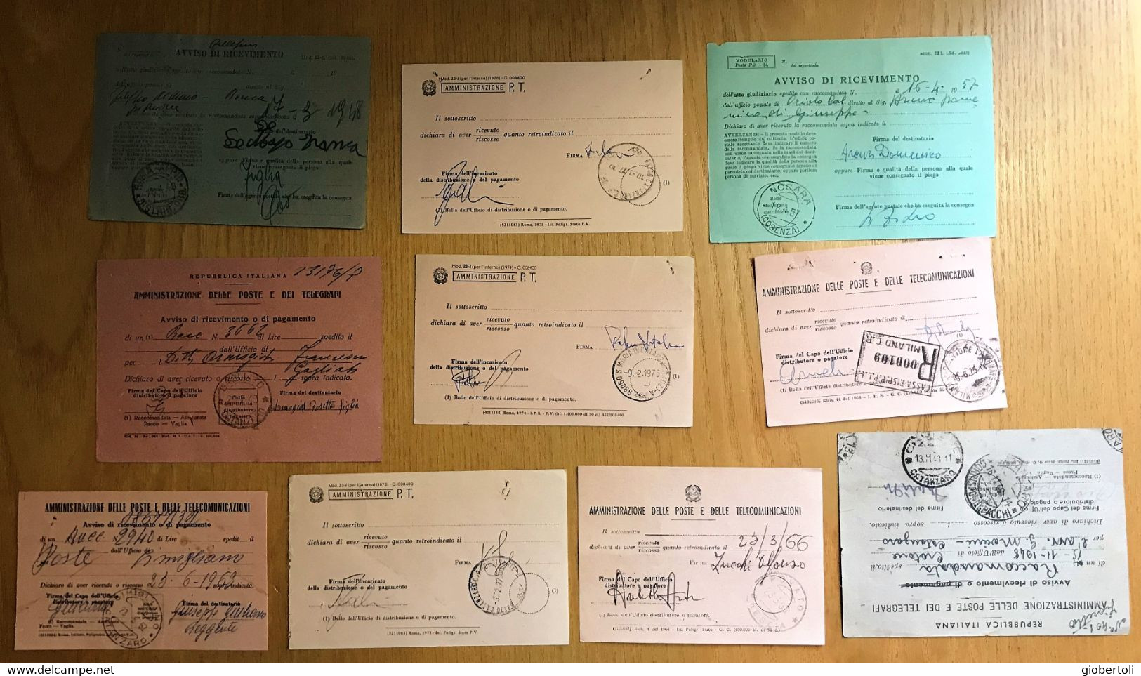 Italia/Italy/Italie: Lotto Di 10 Documenti Postali, Lot Of 10 Postal Documents, Lot De 10 Documents Postaux - Lotti E Collezioni