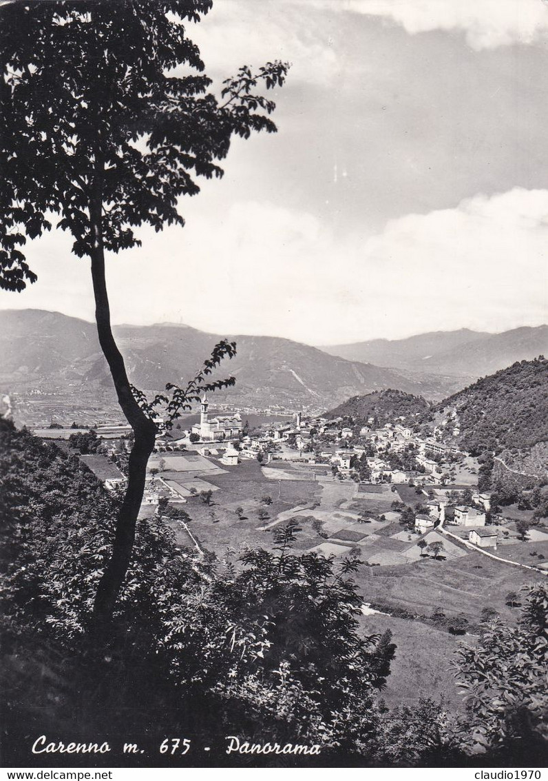 CARENNO (LECCO) - CARTOLINA - M. 675 - PANORAMA - VIAGGIATA PER MILANO - FRANCOBOLLO ASPORTATO - Lecco