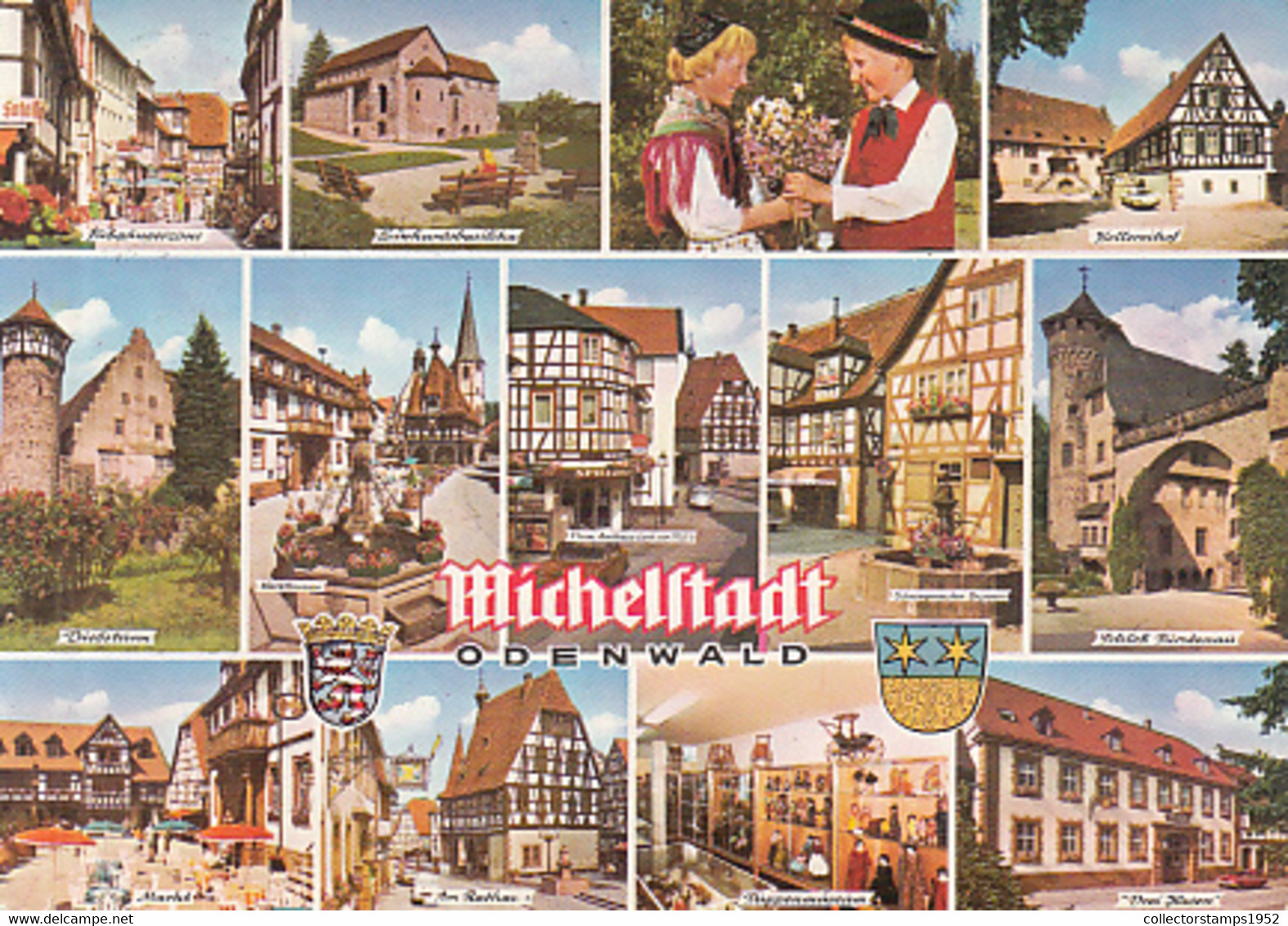 W0066-  MICHESTADT DIFFERENT VIEWS, STREET VIEWS, SQUARES,  TOWER, MUSEUM, FOUNTAINS - Michelstadt