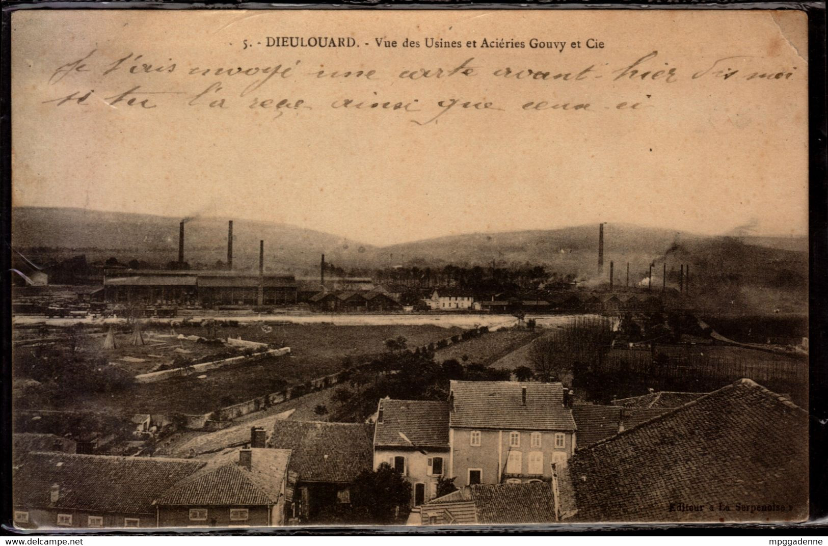 54 Dieulouard : Vue Des Usines Des Aciéries Gouvy Et Cie - Altri & Non Classificati