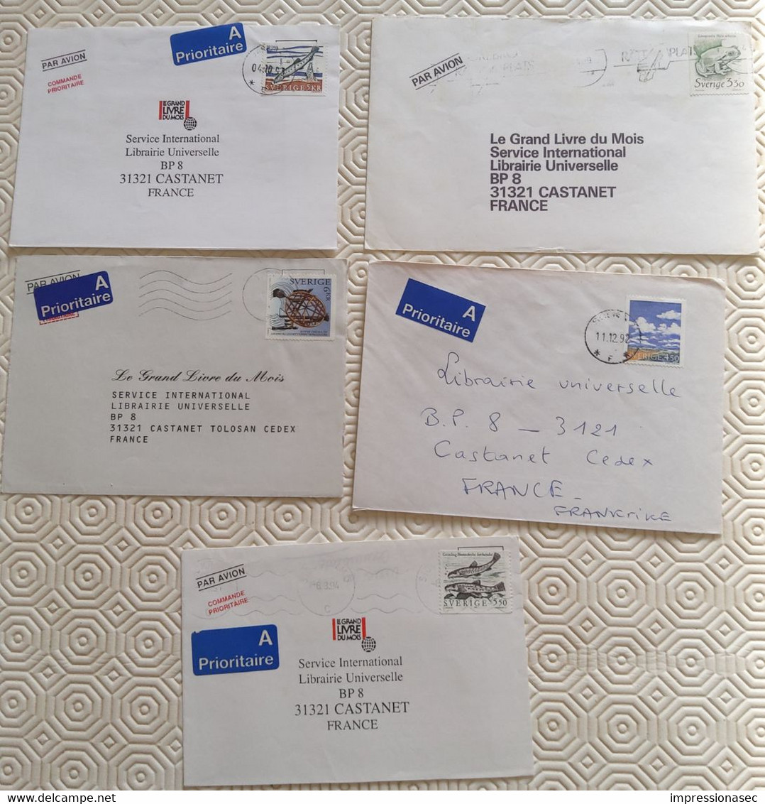 Joli lot de courriers (1000) du monde entier vers la France : années 80-90-2000