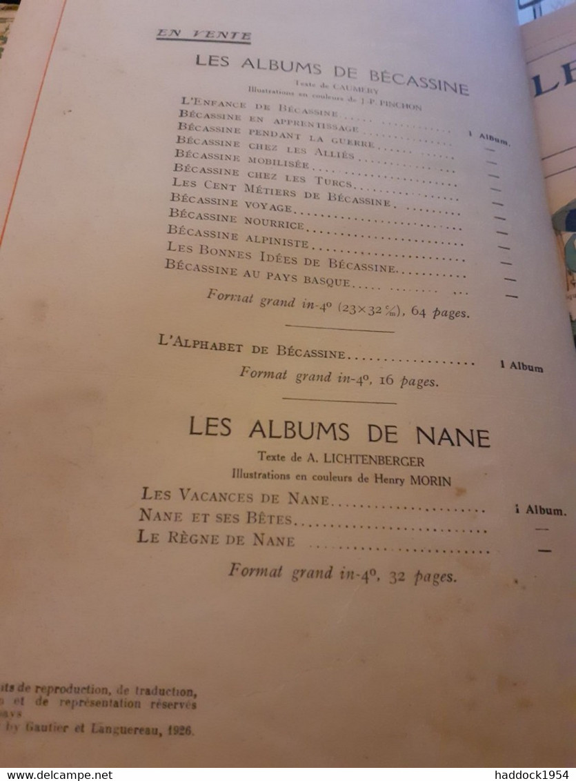 Les Bonnes Idées De BECASSINE JOSEPH PINCHON CAUMERY éditions Gautier Languereau 1926 - Bécassine