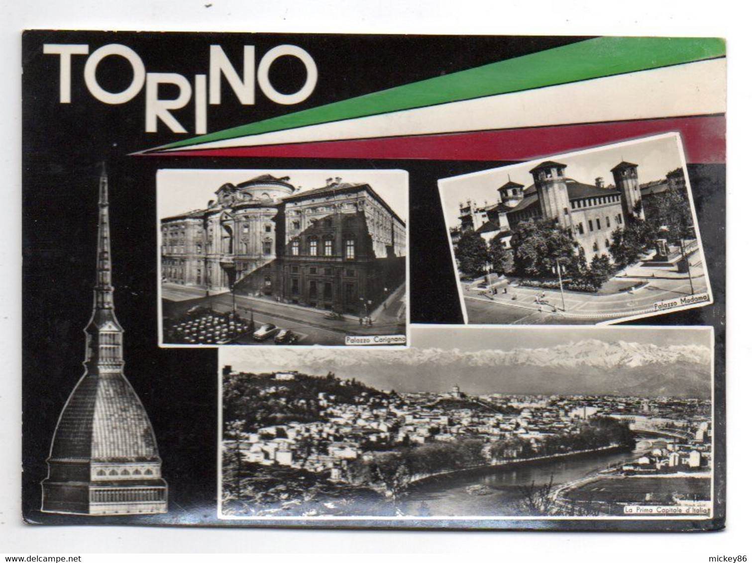 Italie--TORINO--TURIN--1952--Multivues ...Greetings From Turin........timbre..........cachet................à Saisir - Panoramic Views