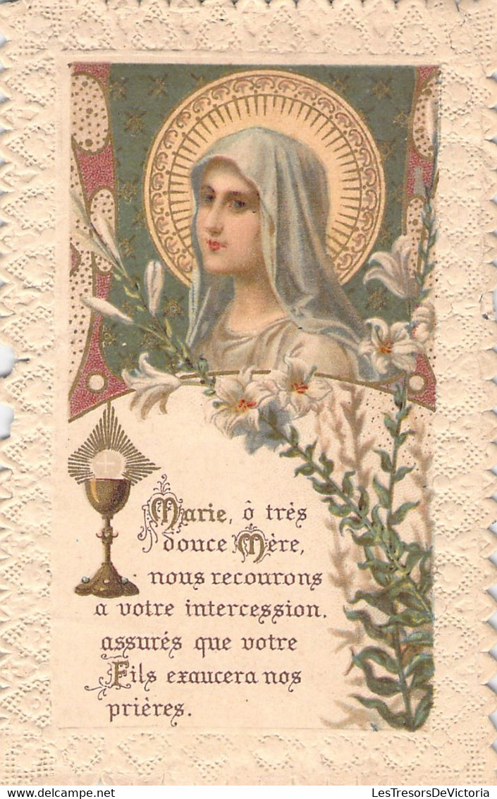 IMAGE PIEUSE RELIGIEUSE CANIVET DENTELLE - Prière à Marie - Intercession BAISSE DE PRIX - Devotieprenten