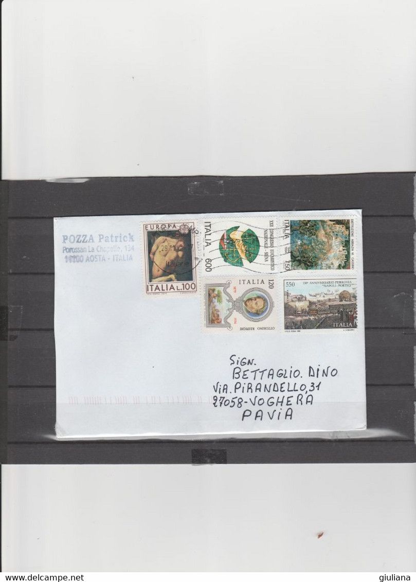 Italia Rep. 2021 - Busta X L'interno Affrancata Con 5 Stamps - 2021-...: Marcophilie