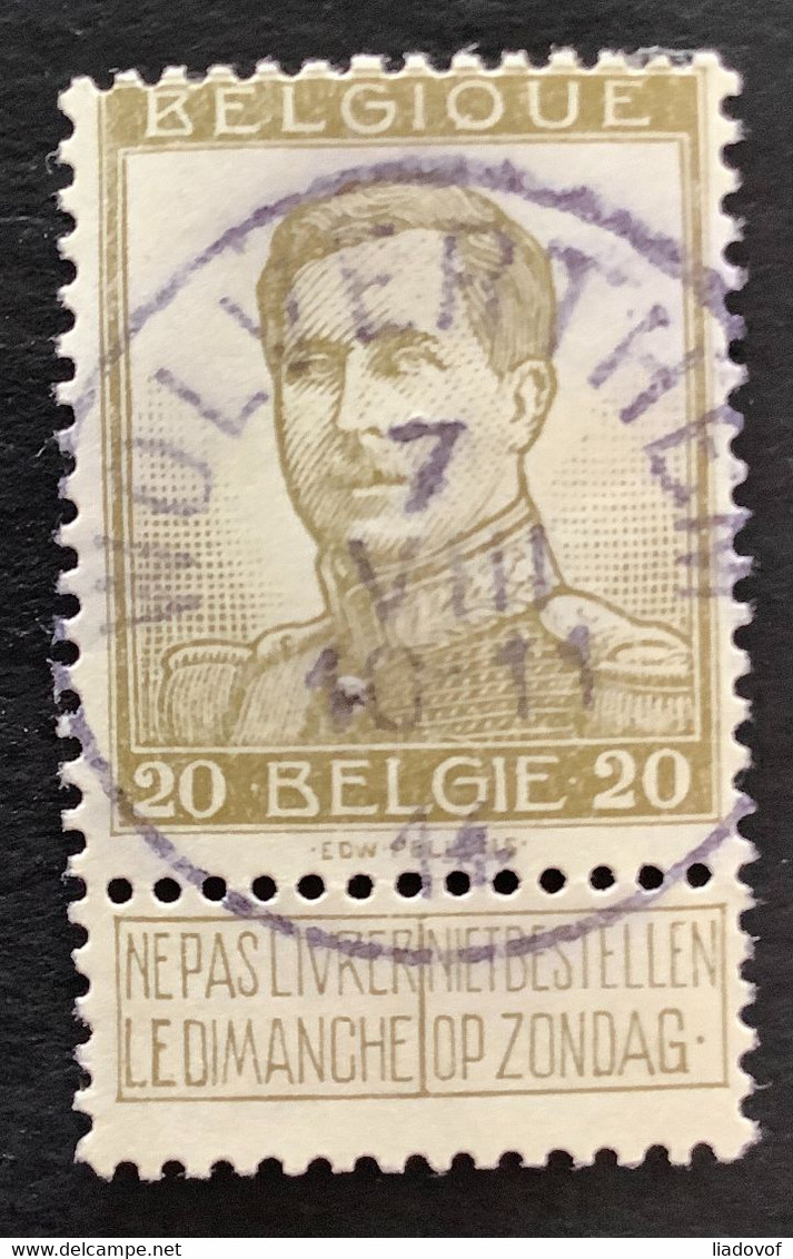 Uitgifte Pellens OBP 119 - 20c Gestempeld EC WOLVERTHEM - 1912 Pellens