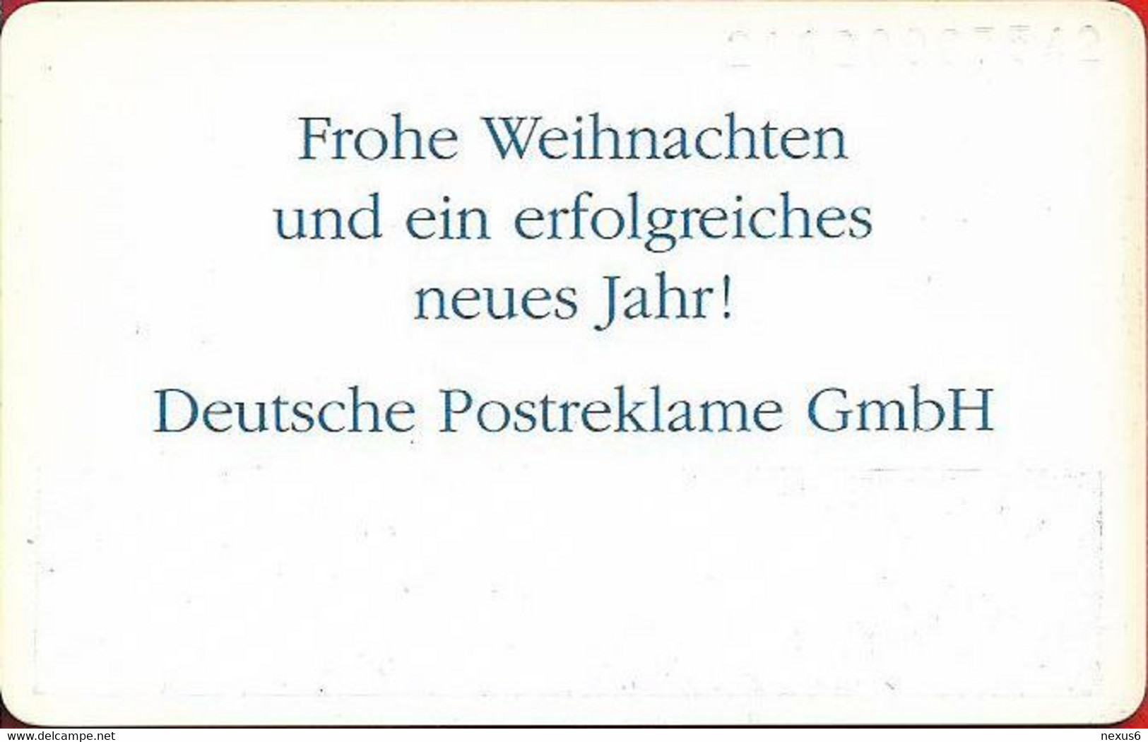 Germany - X 09 - Deutsche Postreklame - Christmas 1, 11.1991, 40U, 2.000ex, Used - X-Series : Publicitarias De La  Postreklame Alemana