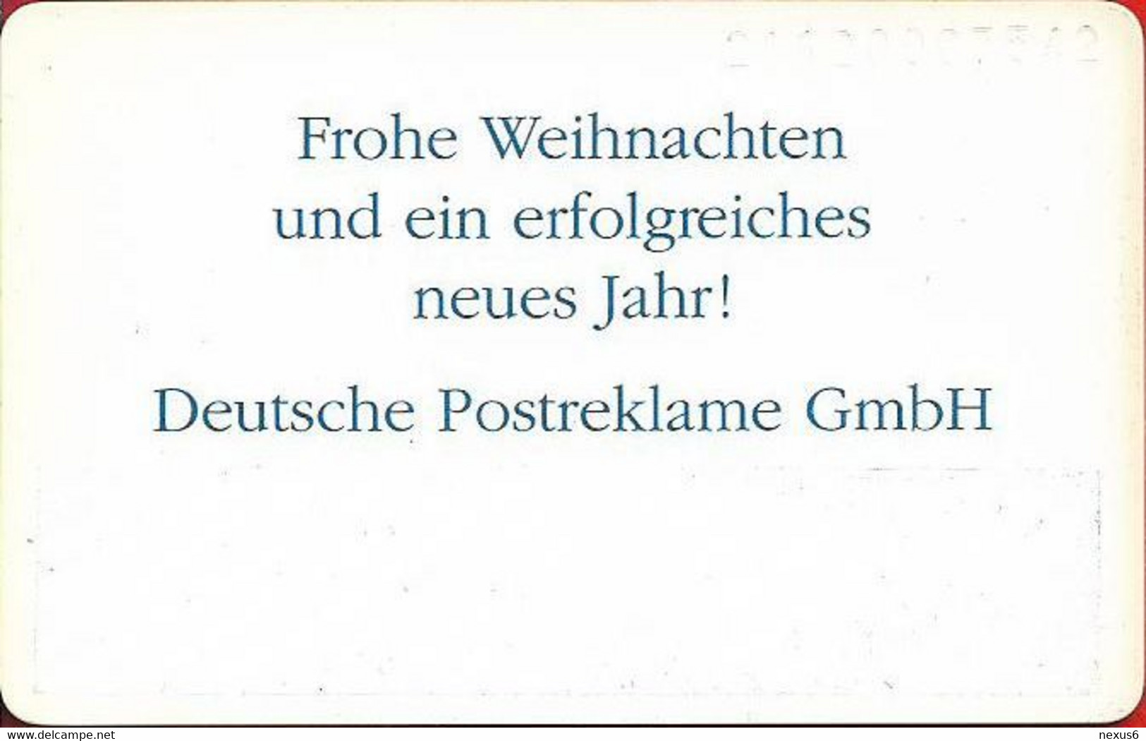 Germany - X 09 - Deutsche Postreklame - Christmas 1, 11.1991, 40U, 2.000ex, Used - X-Series: Werbeserie Mit Eigenwerbung Der Dt. Postreklame GmbH