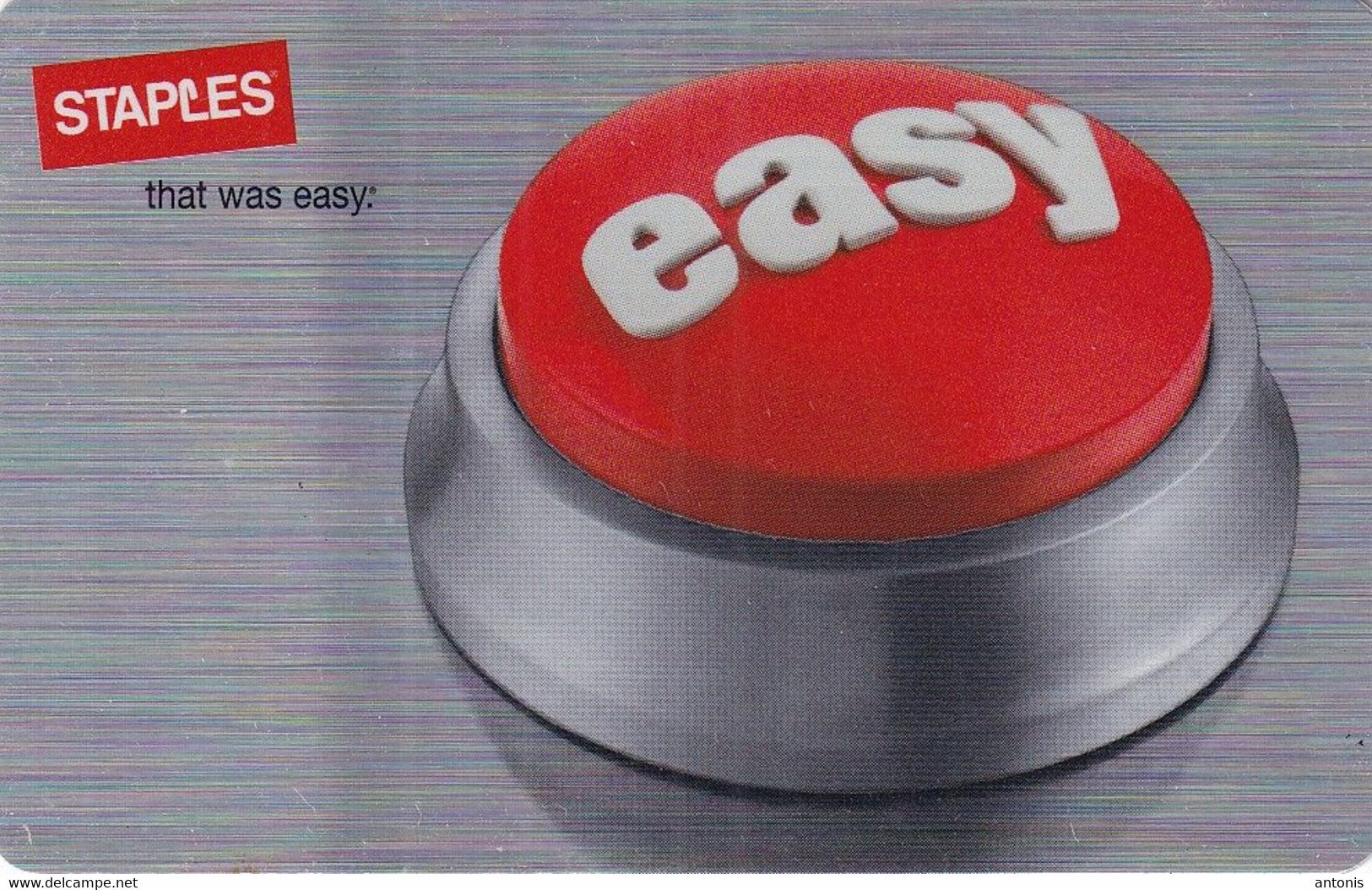 USA - Easy, Staples Magnetic Gift Card, Unused - Gift Cards