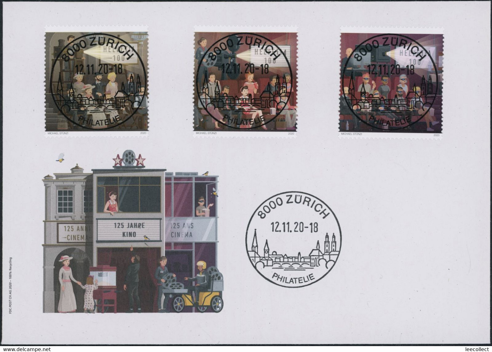 Suisse - 2020 - Kino - Ersttagsbrief FDC ET - Ersttag Voll Stempel - Lettres & Documents