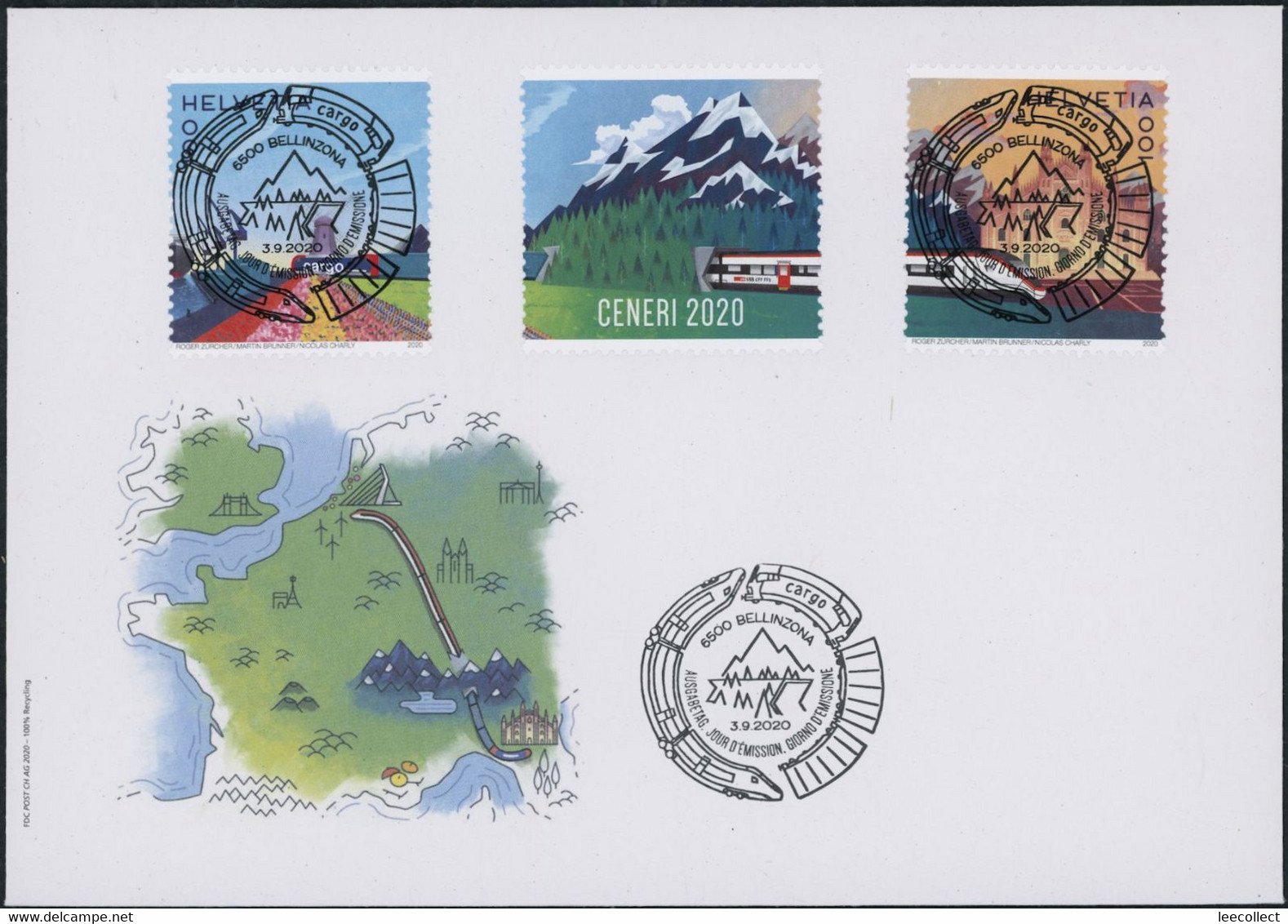 Suisse - 2020 - Ceneri - Ersttagsbrief FDC ET - Ersttag Voll Stempel - Briefe U. Dokumente