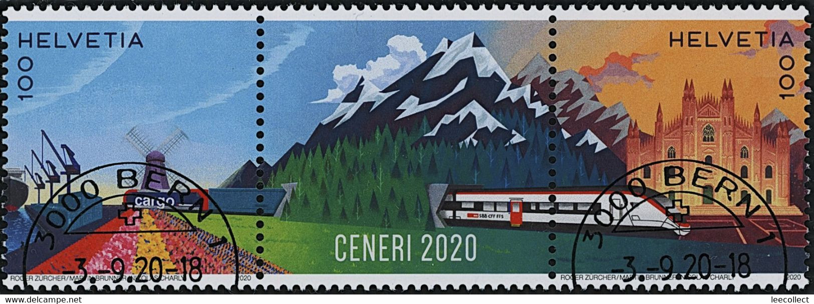 Suisse - 2020 - Ceneri - Zwischenstege - Ersttag Stempel ET - Oblitérés