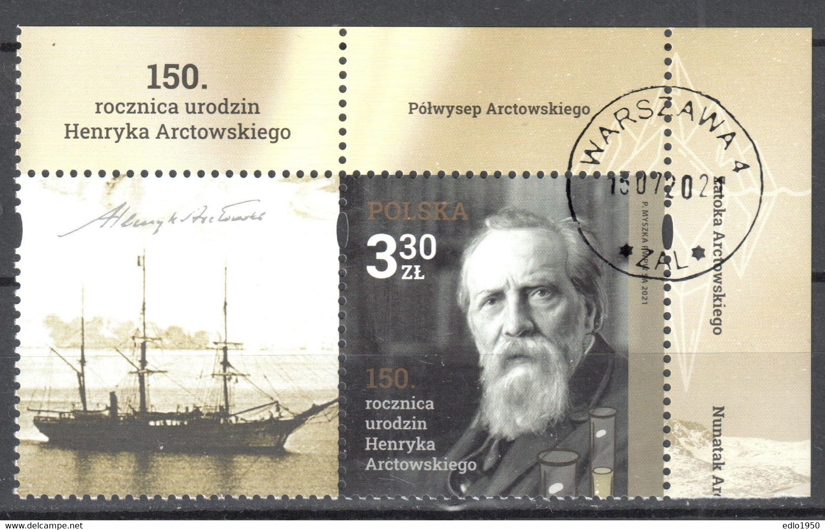 Poland 2021 - Henryk Arctowski - Mi.5312 - Used - Used Stamps