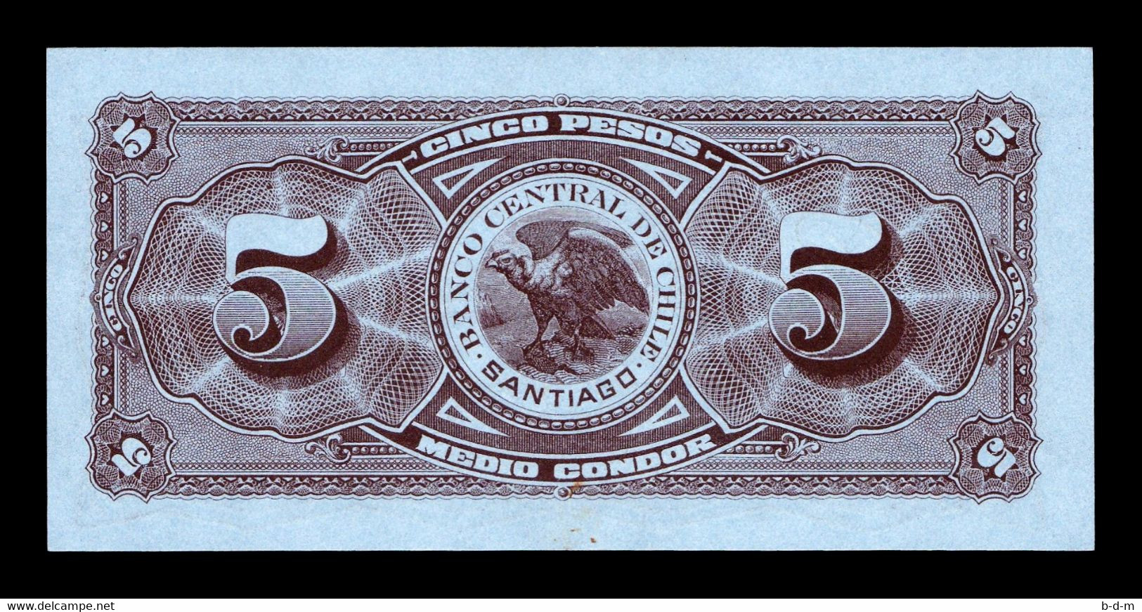 Chile 5 Pesos (½ Condor) 1930 Pick 82 SC UNC - Cile