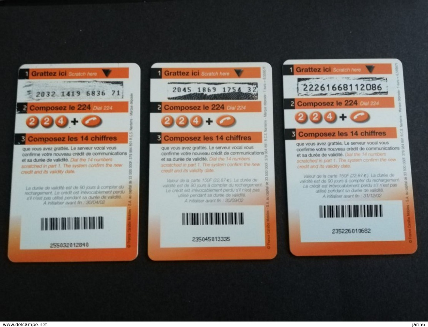 Phonecard St Martin French  3X CARDS ORANGE ,150 Units   SEASTAR  Date 30/04/02+:30-09-02 + 31/12-02  **6621 ** - Antillen (Frans)