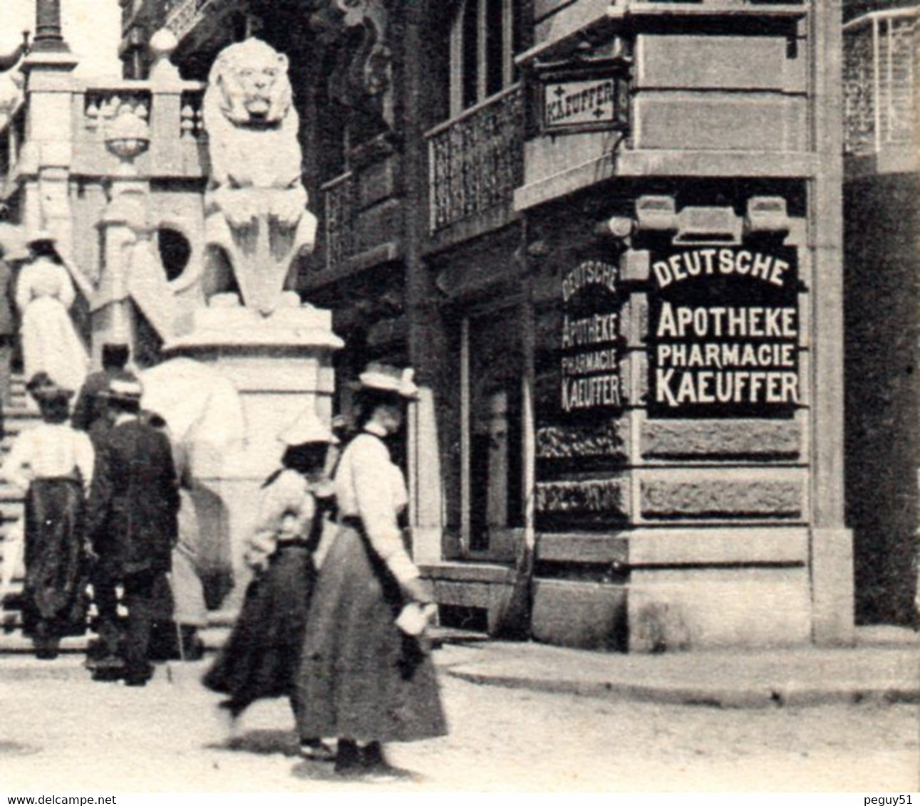 Blankenberghe. Le Grand Escalier. Pharmacie Et Librairie Allemandes. Dietrich Et Cie, Editeur De Cartes Postales. 1908 - Blankenberge