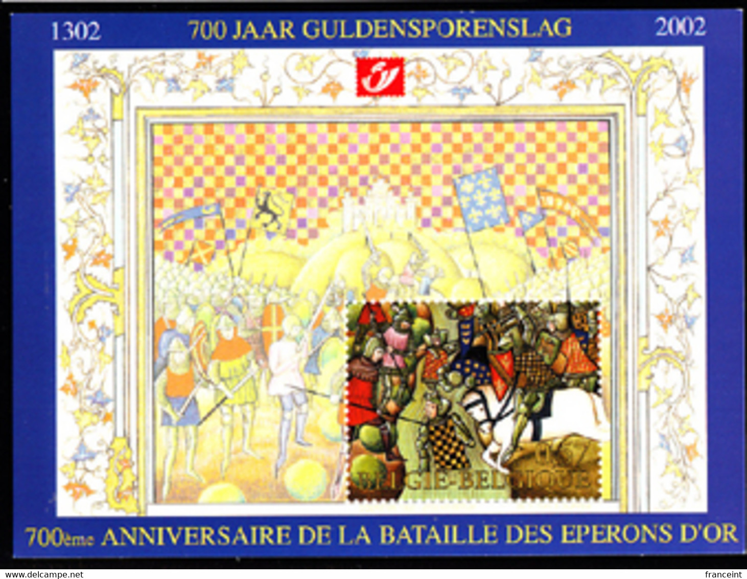 BELGIUM(2002) Battle Of Golden Spurs. Deluxe Proof (LX90). Scott No 1924. - Deluxe Sheetlets [LX]