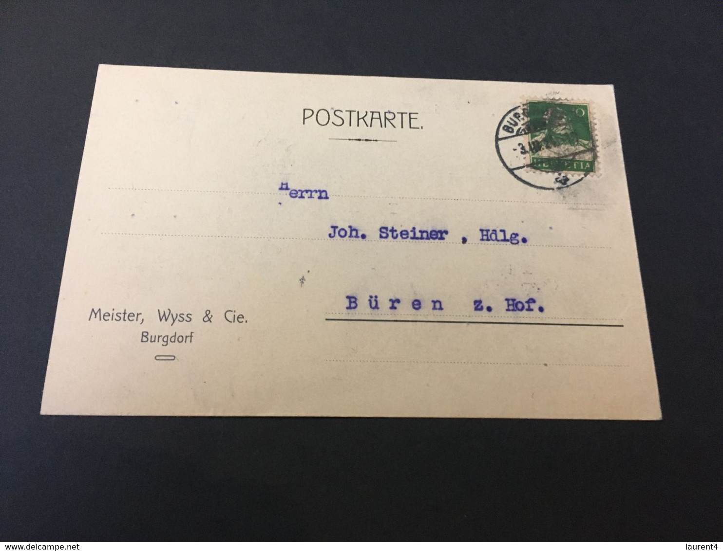 (5 C 14) Letter Card - Switzerland - Dated 1923 - POSTED To Büren Z. Hof - Sonstige & Ohne Zuordnung