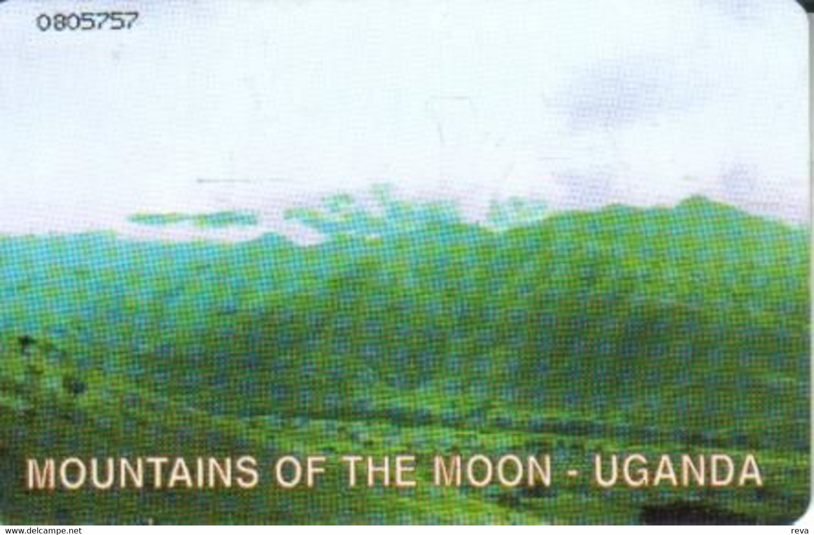 UGANDA 10 U  MOUNTAINS OF THE MOON LANDSCAPE CHIP UGA-19 READ DESCRIPTION !! - Oeganda