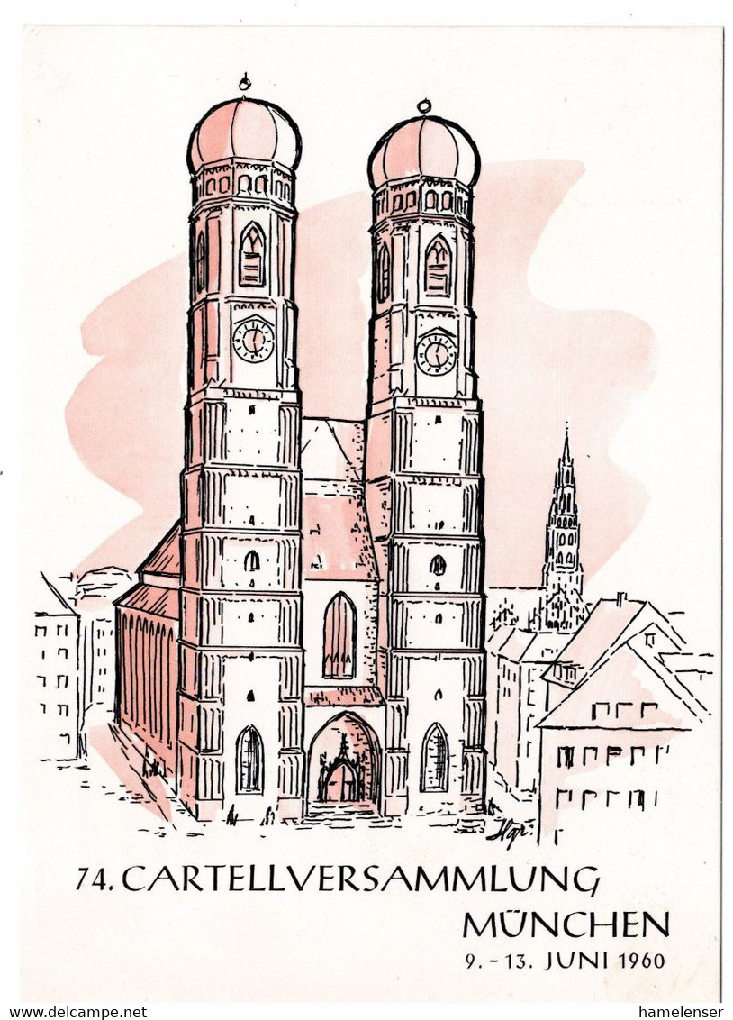 55687 - Bund - 1960 - 25Pfg. Heuss I Etc. PGA-Kte. "74. Cartellversammlung Des CV", Ungebr. - Private Postcards - Mint