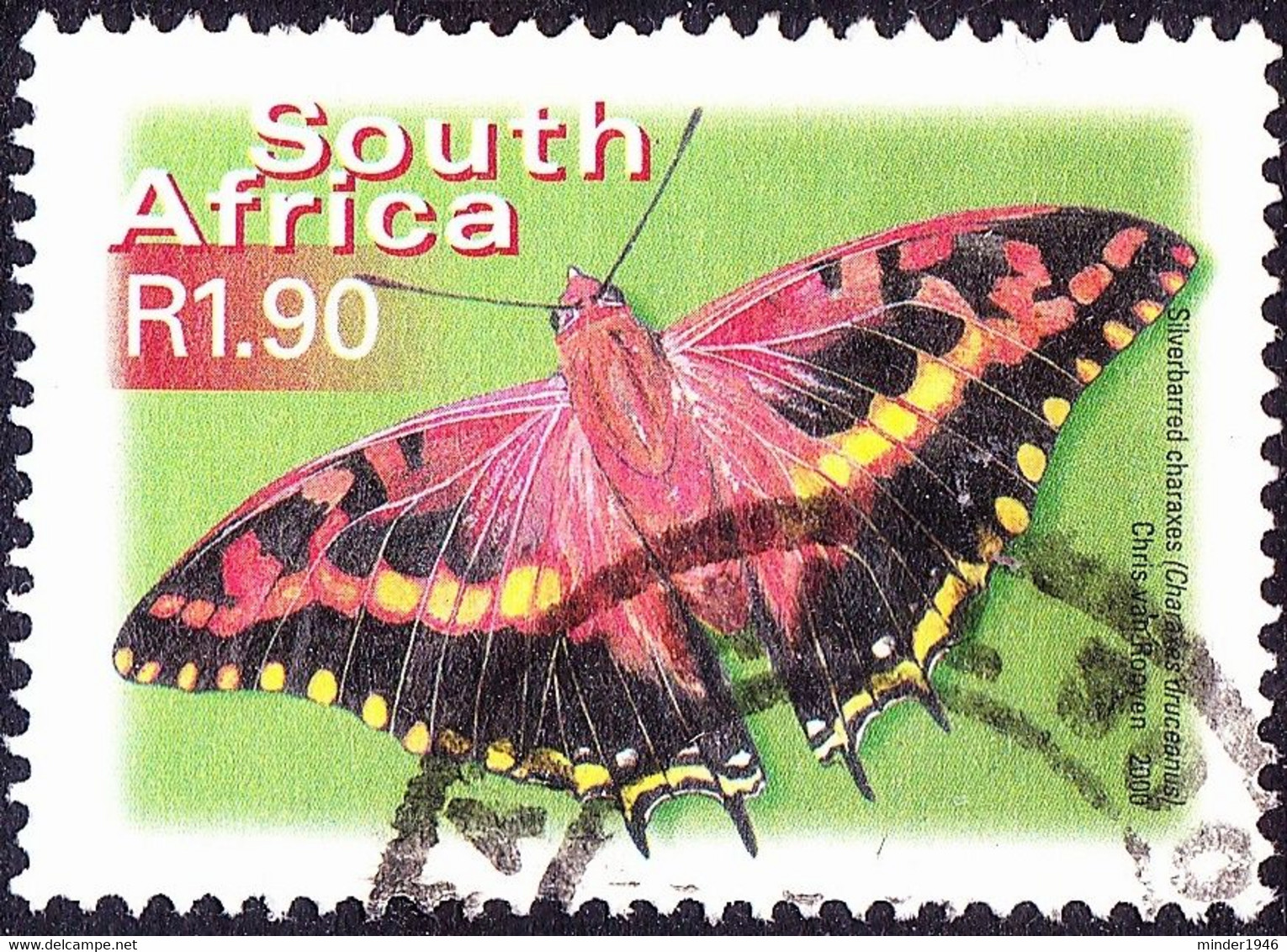 SOUTH AFRICA  2000 1.90R Multicoloured, Fauna & Flora - Butterflies SG1224 FU - Oblitérés