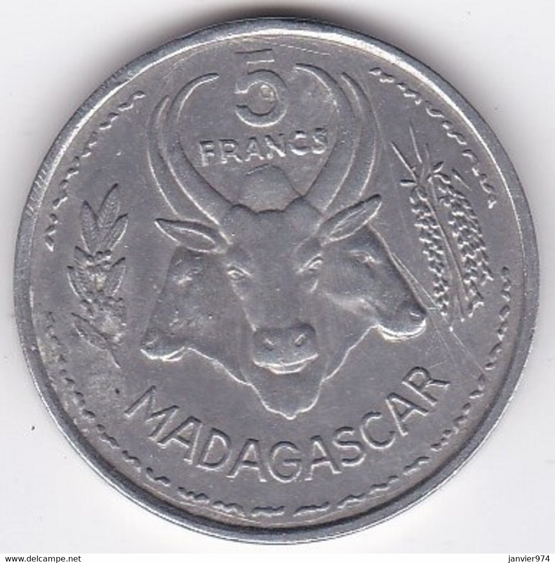 Madagascar, 5 Francs 1953 , En Aluminium , Lec# 106 - Madagaskar