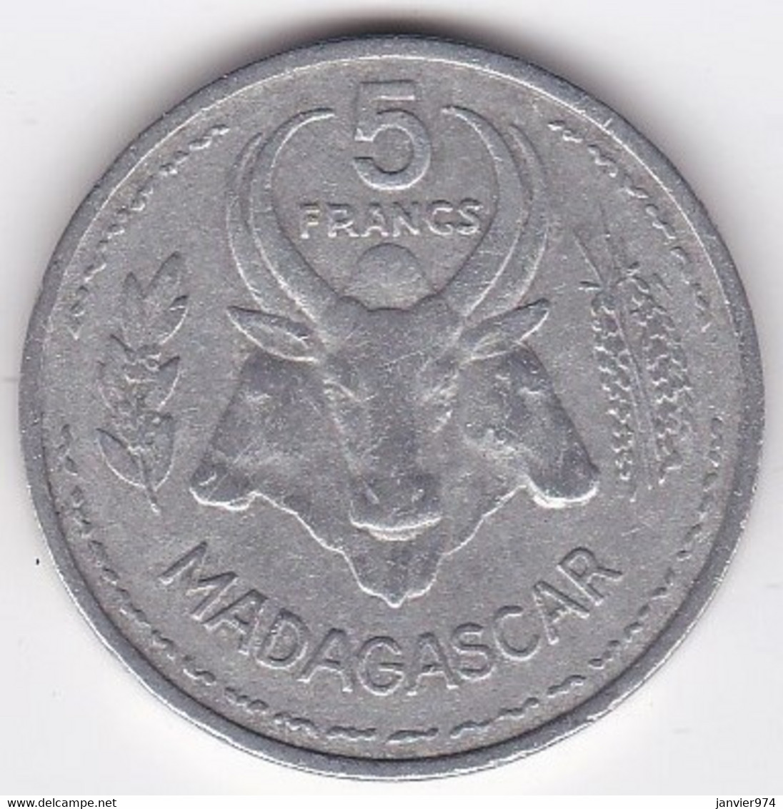 Madagascar, 5 Francs 1953 , En Aluminium , Lec# 106 - Madagascar