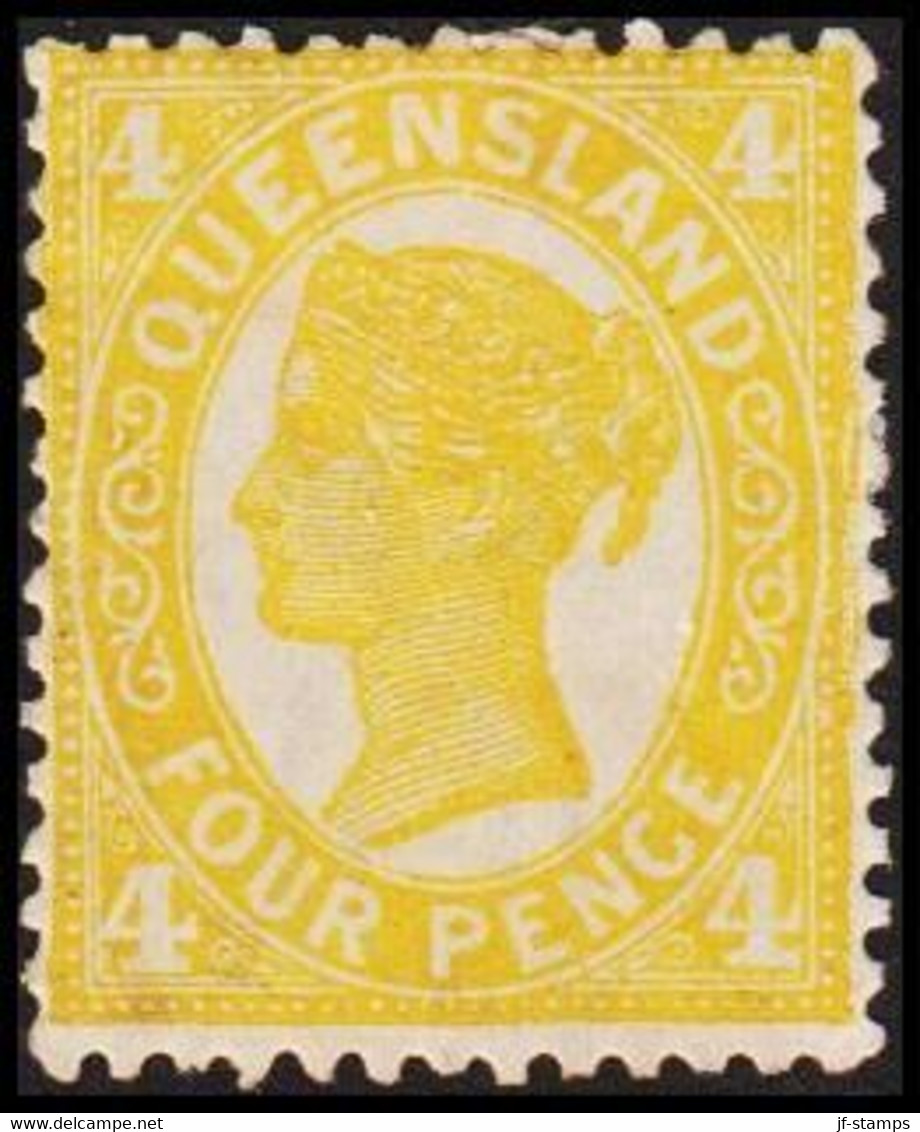 1897-1907. QUEENSLAND. FOUR PENCE Victoria. Hinged. (michel 100) - JF512452 - Mint Stamps