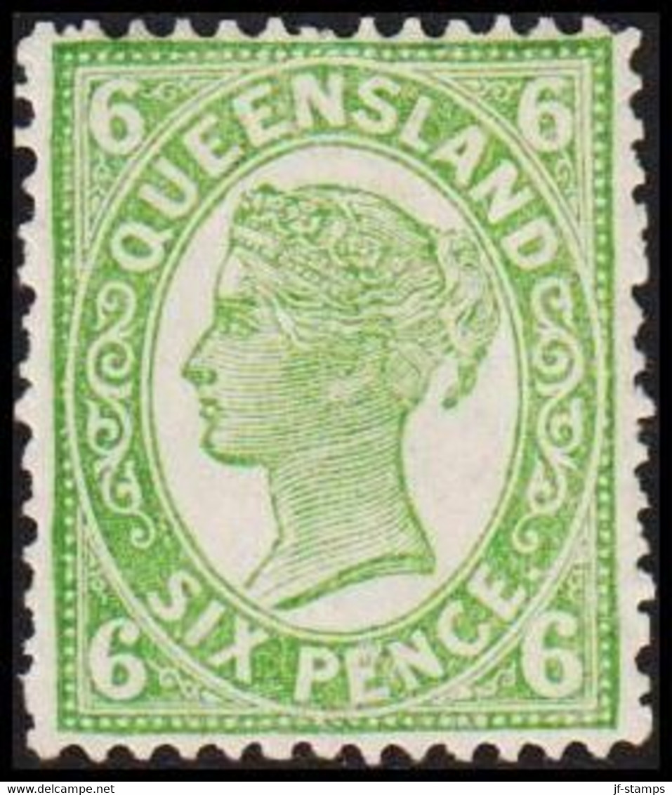 1897-1907. QUEENSLAND. SIX PENCE Victoria. Hinged. (michel 102) - JF512453 - Ongebruikt