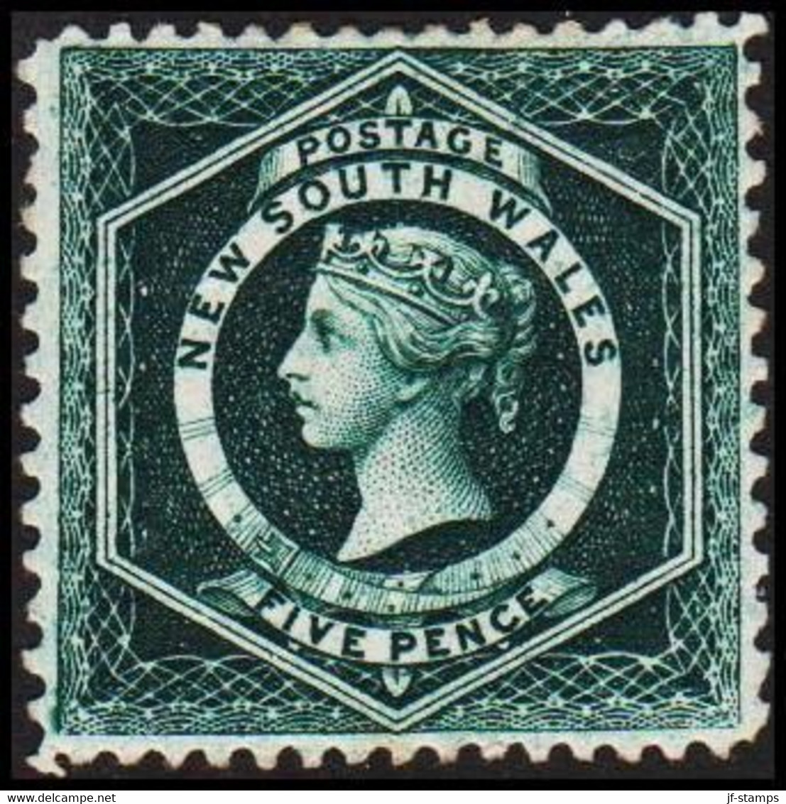 1882-1893. NEW SOUTH WALES. FIVE PENCE Victoria. Hinged. (Michel 54) - JF512485 - Mint Stamps