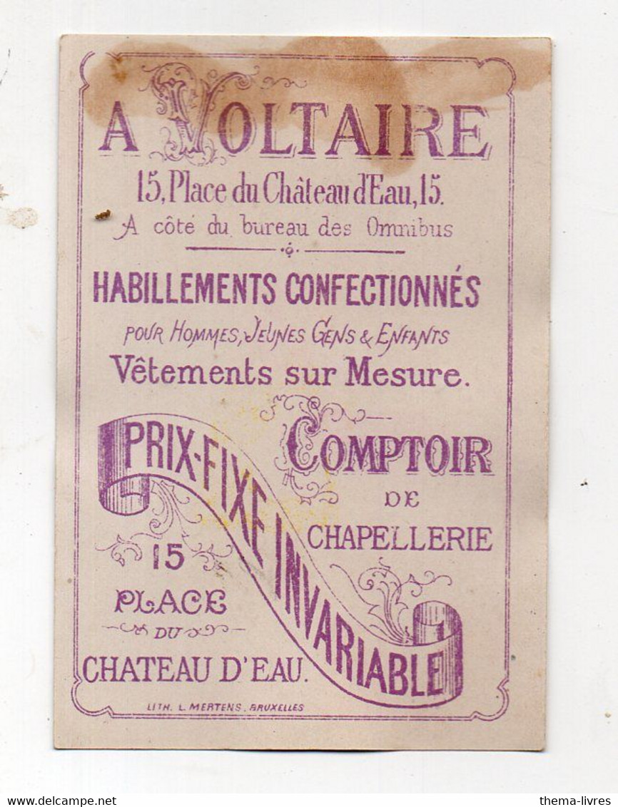 Paris Place  Du Chateau D'eau : Chromo A VOLTAIRE  Vêtements  (PPP33733) - Other & Unclassified