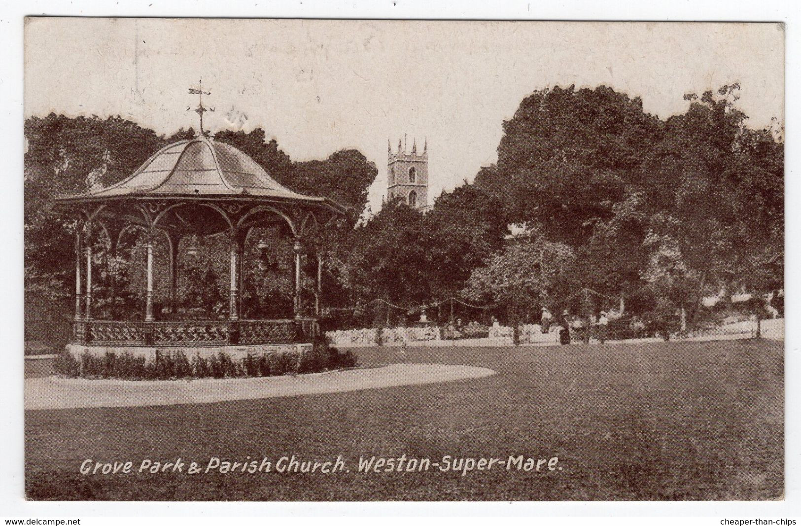 WESTON-SUPER-MARE - Grove Park & Parish Church - Bandstand - Weston-Super-Mare