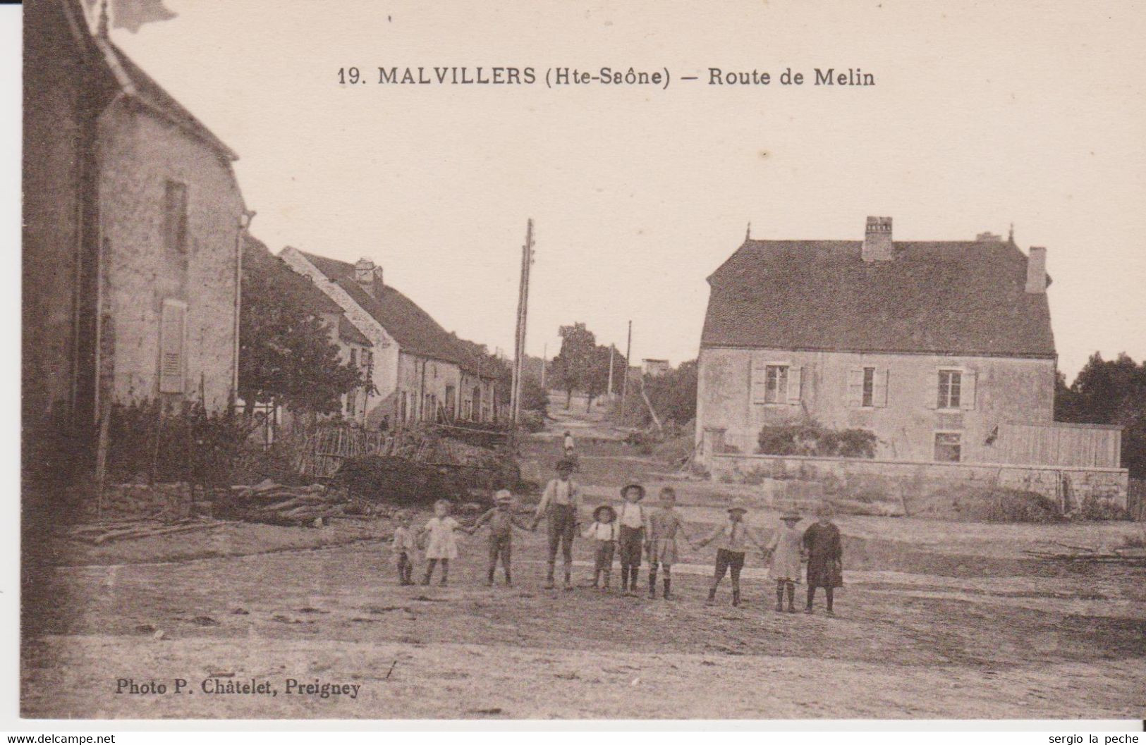 70- MALVILLERS, Route De Melin. Belle Animation. Non écrite, TBE. - Otros & Sin Clasificación