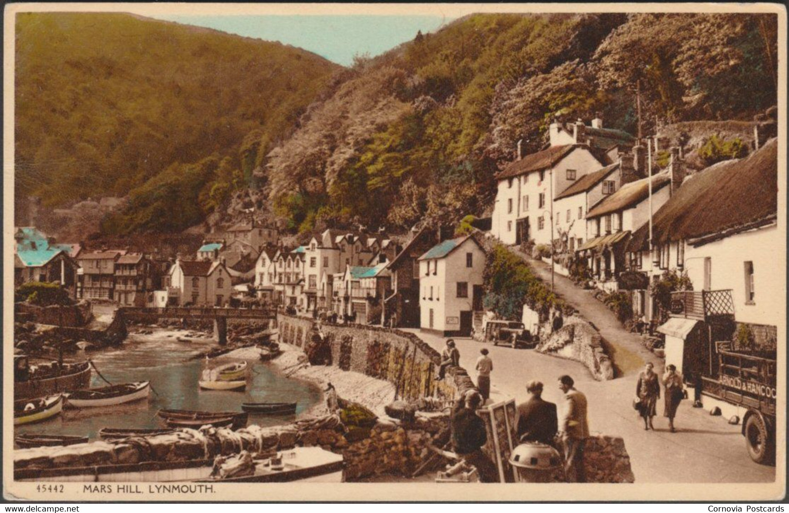 Mars Hill, Lynmouth, Devon, C.1930s - Harvey Barton Postcard - Lynmouth & Lynton