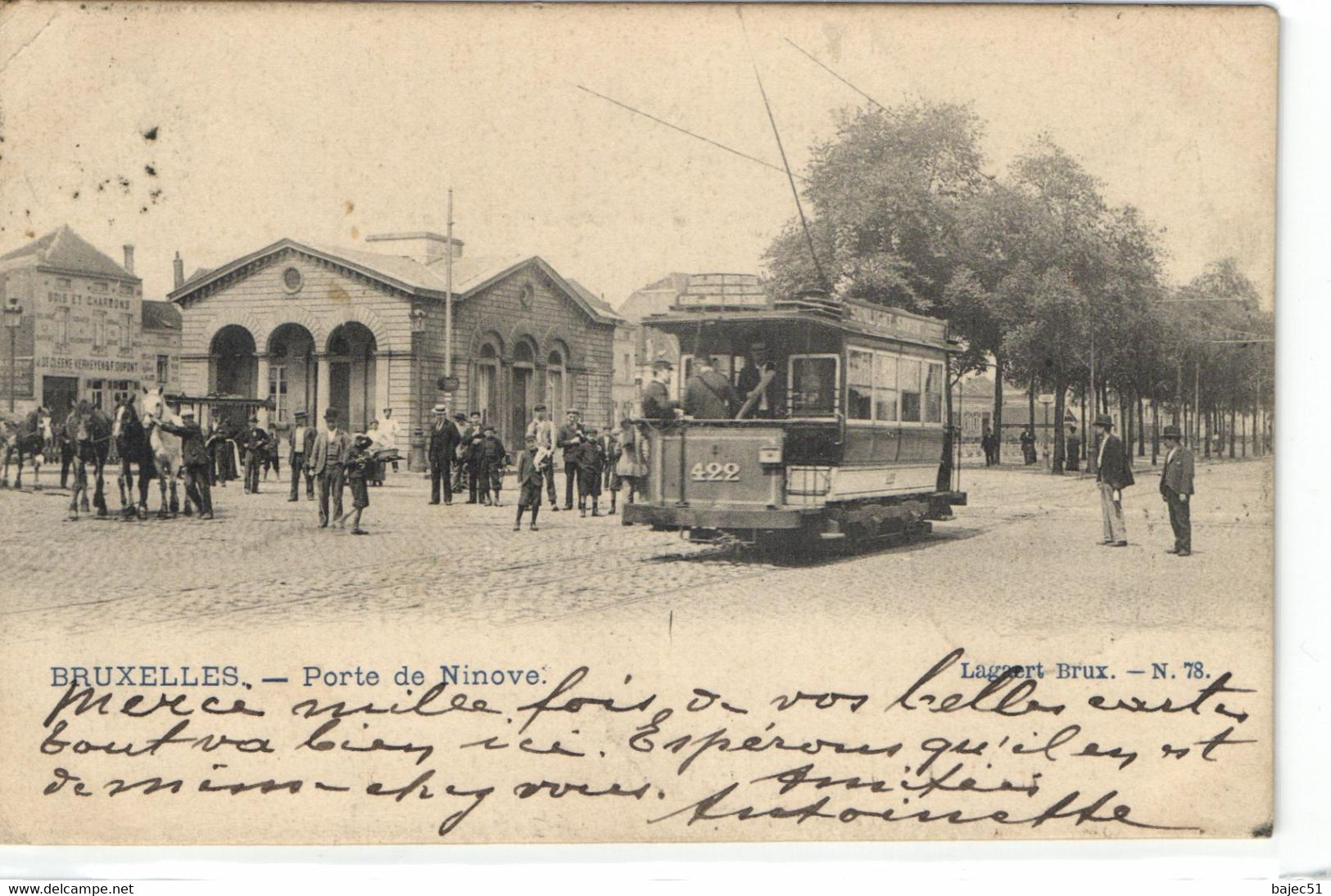 Bruxelles - Porte De Ninove "tramway" "pionnière 1906" - Nahverkehr, Oberirdisch