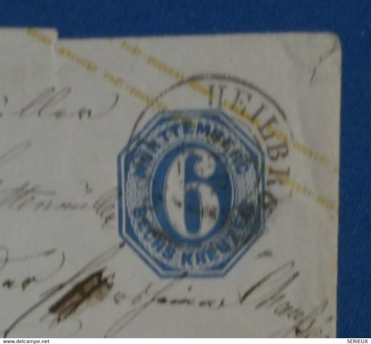 P20 WUTTENBERG BELLE LETTRE 1865 HEILBRONN POUR FRANKFURT + AFFRANCH INTERESSANT - Entiers Postaux