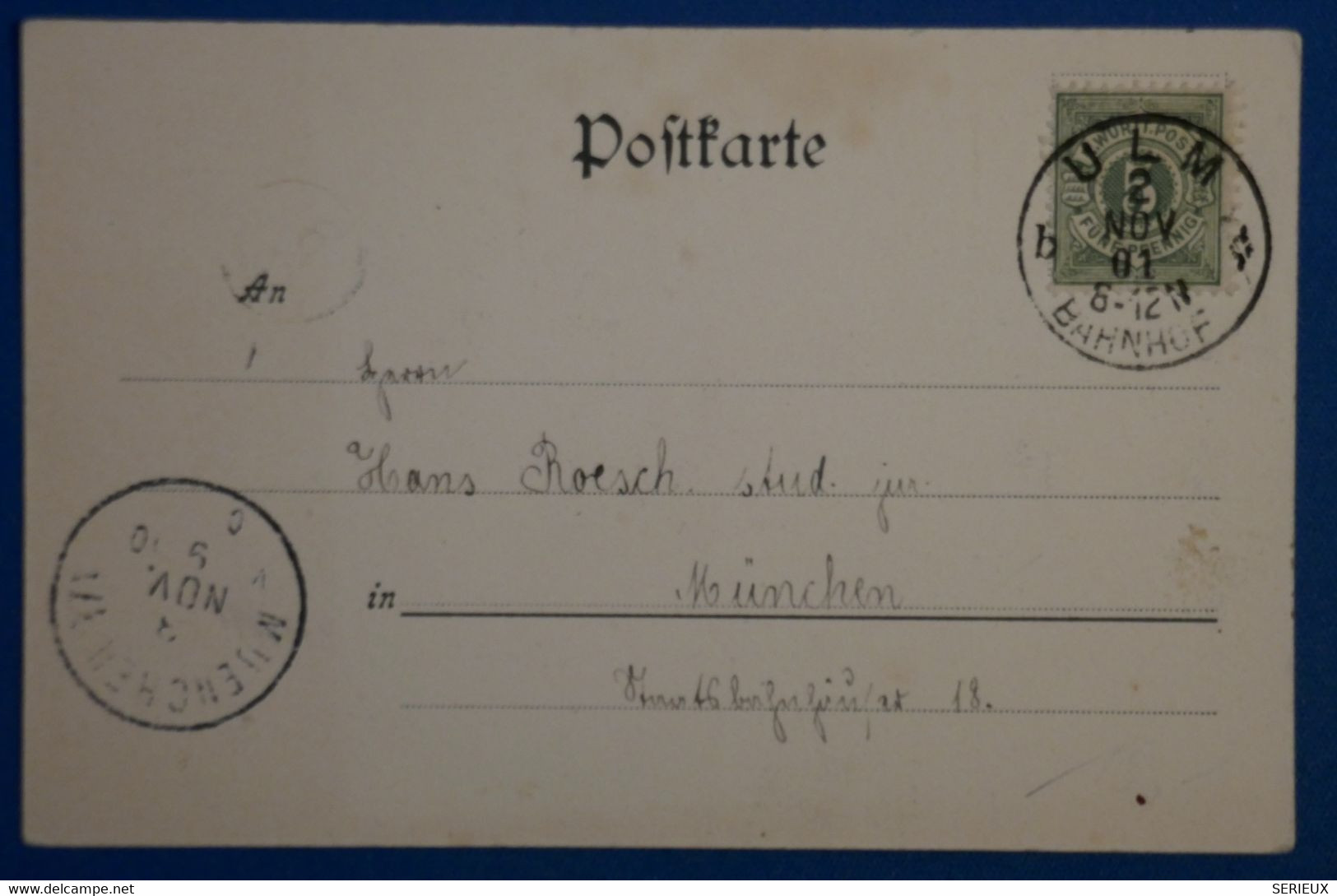 P20 WUTTENBERG BELLE CARTE 1861 ULM POUR MUNICH + AFFRANCH INTERESSANT - Postal  Stationery